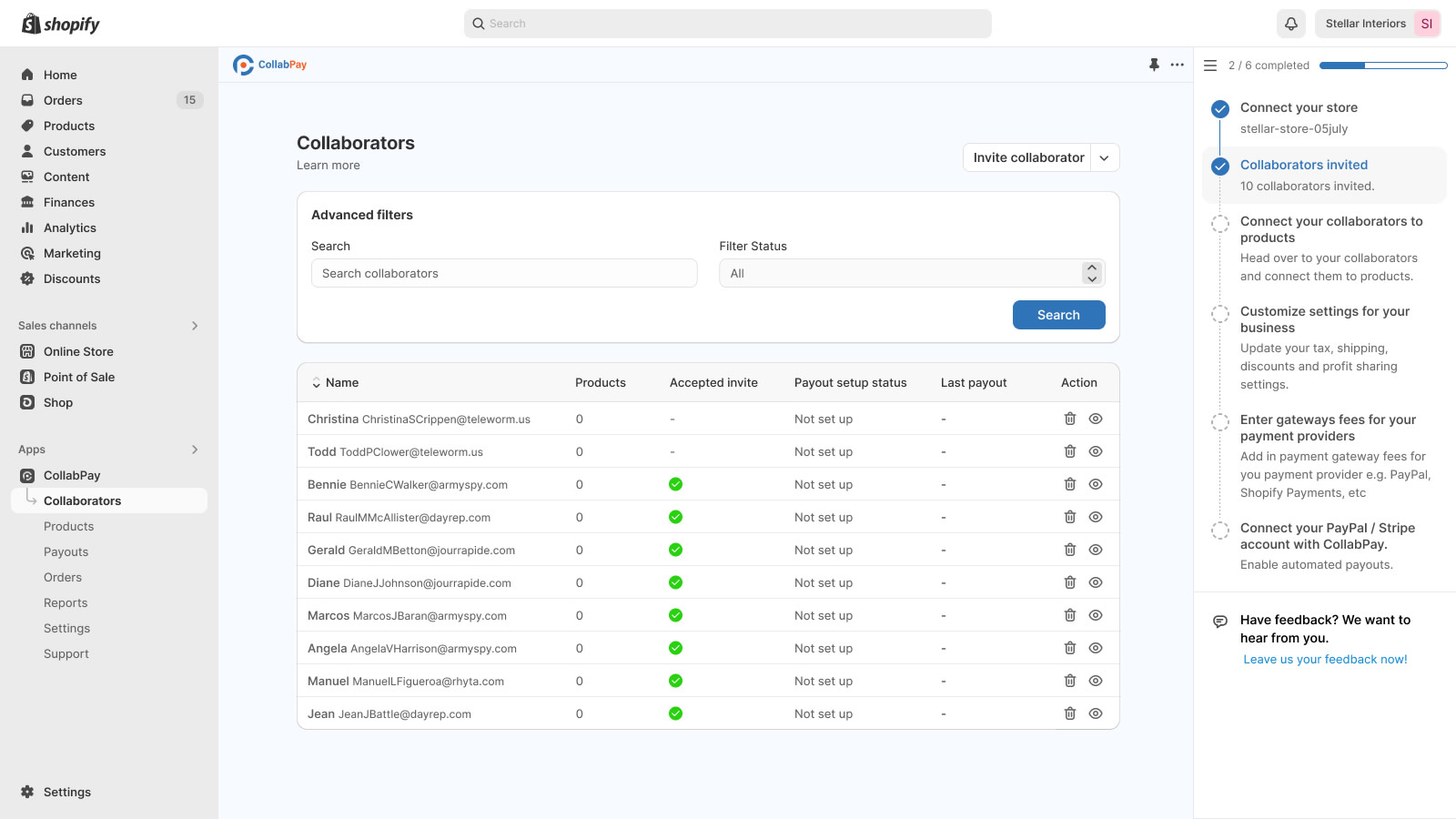 Collaborators Invite