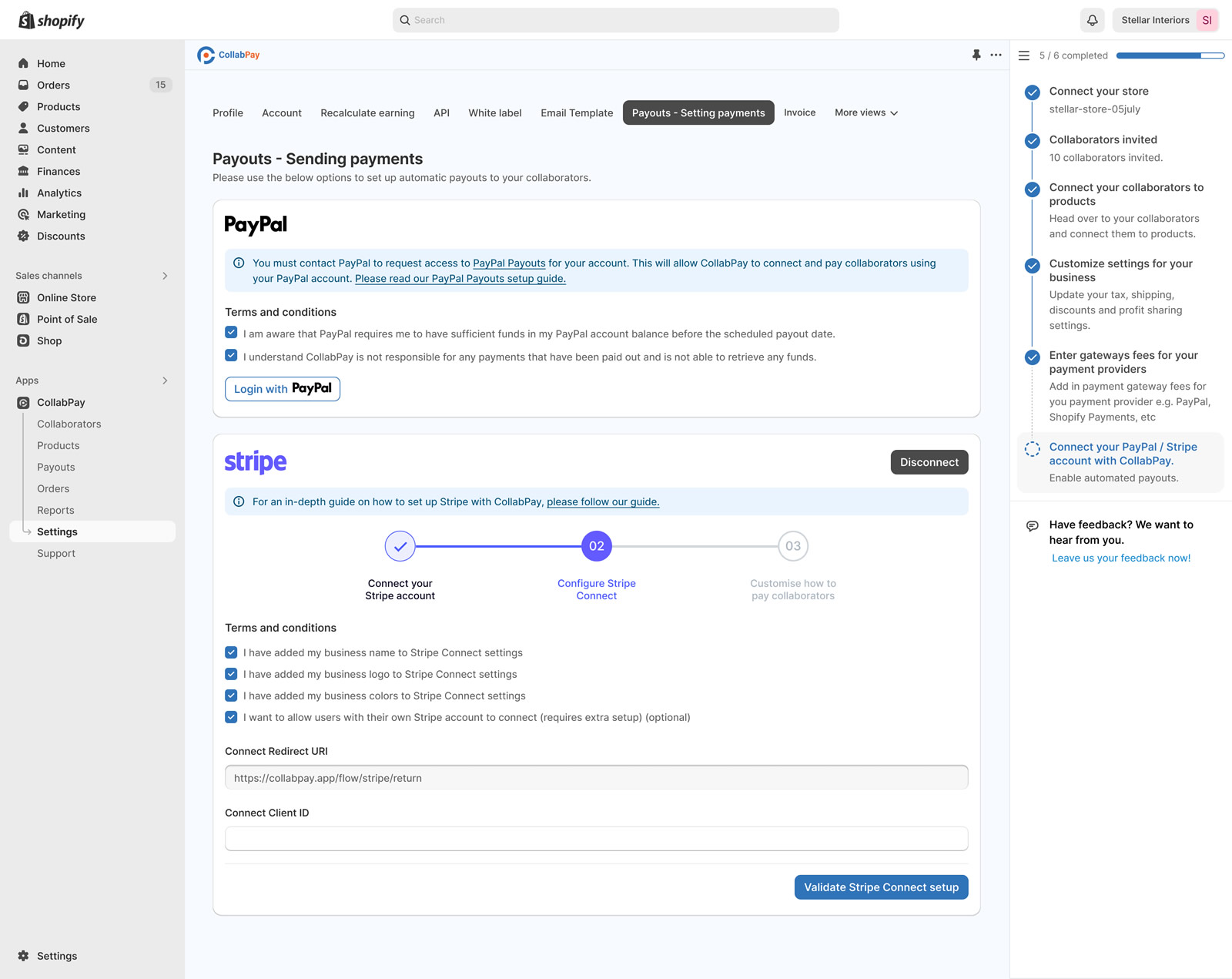 Payouts Sending Payment